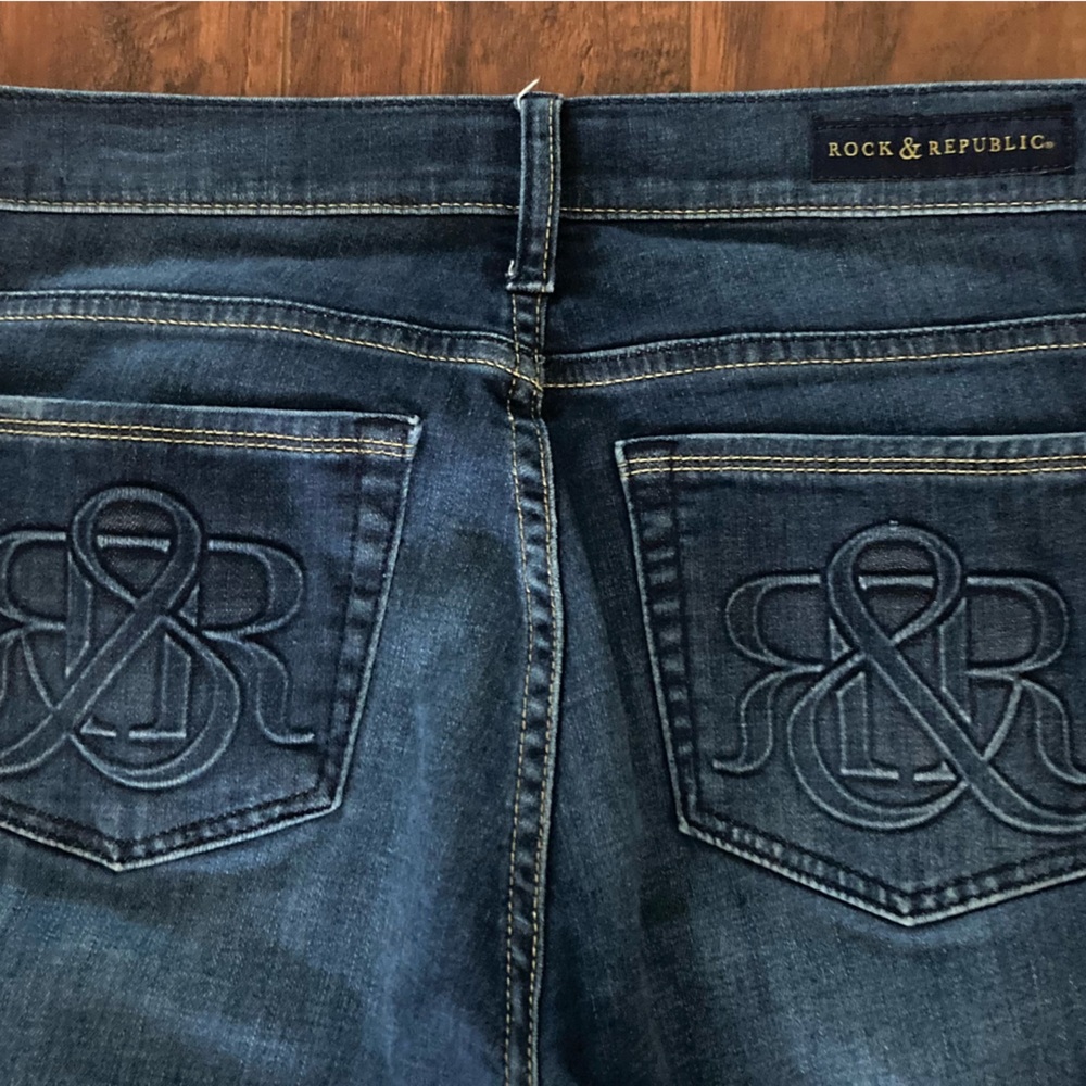Rock Republic Womens SZ 10 Straight Leg blue Jeans medium Wash